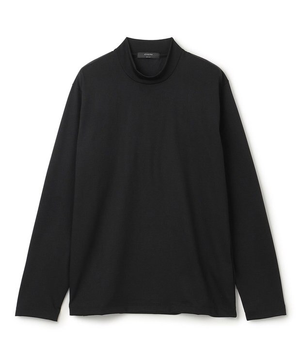 JOSEPH HOMME ウールジャージーウォッシャブル　モックネックカットソー ブラック系