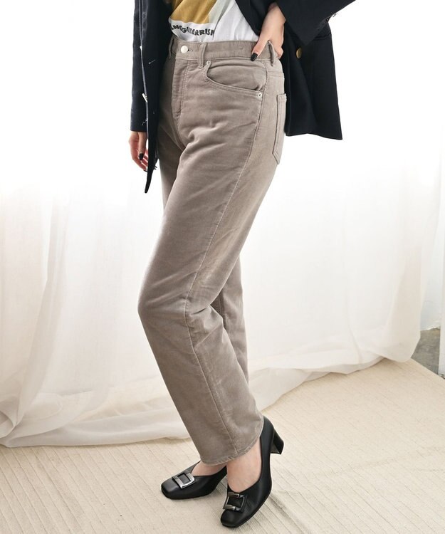 caqu レギュラーストレート 裏起毛コーデュロイパンツ graige