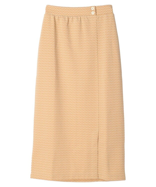 earth music&ecology シェブロン柄タイトスカート Orange