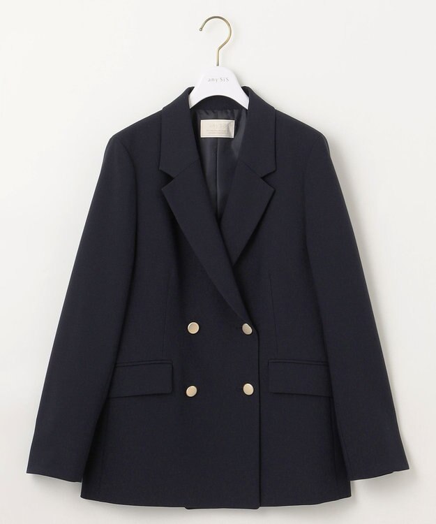 ANY SIS L 【BAILA11月号掲載】 褒めらレディ テーラード ジャケット ネイビー