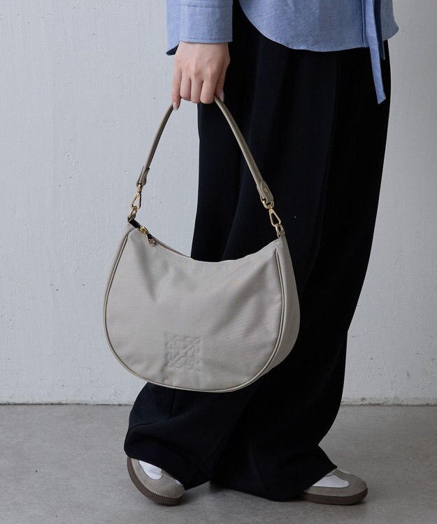 russet ＜360g/撥水性あり＞ コーデュラナイロン2wayショルダーバッグ(CE-1537) L.Greige