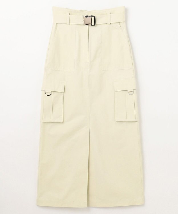 GRACE CONTINENTAL ツイルワークスカート イエロー