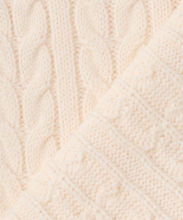 組曲 バルキーケーブル ニット アイボリー系