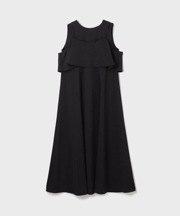 GRACE CONTINENTAL サテンレイヤードワンピース ブラック