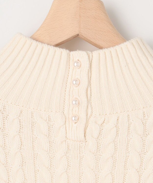 組曲 バルキーケーブル ニット アイボリー系