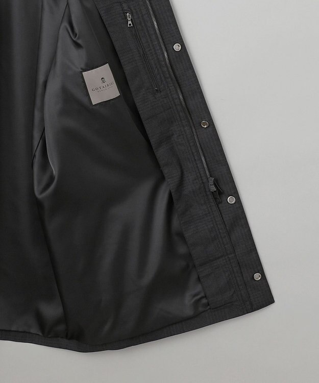 GOTAIRIKU 【仕事で着用可】ラスタードビー フーデッドブルゾン_地柄(24/25年モデル) ブラック×チェック地柄(24年新色)