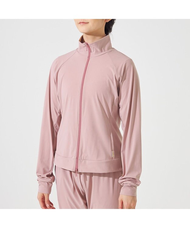 Chacott ジュニア　ウォームアップジャケット グレイッシュローズ