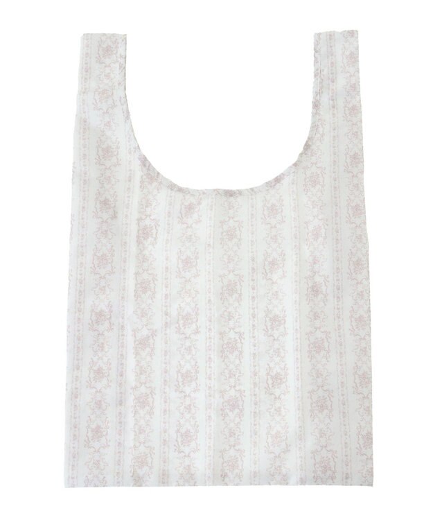 Maison de FLEUR トワルドジュイ調プリントエコバッグ Grayish Pink