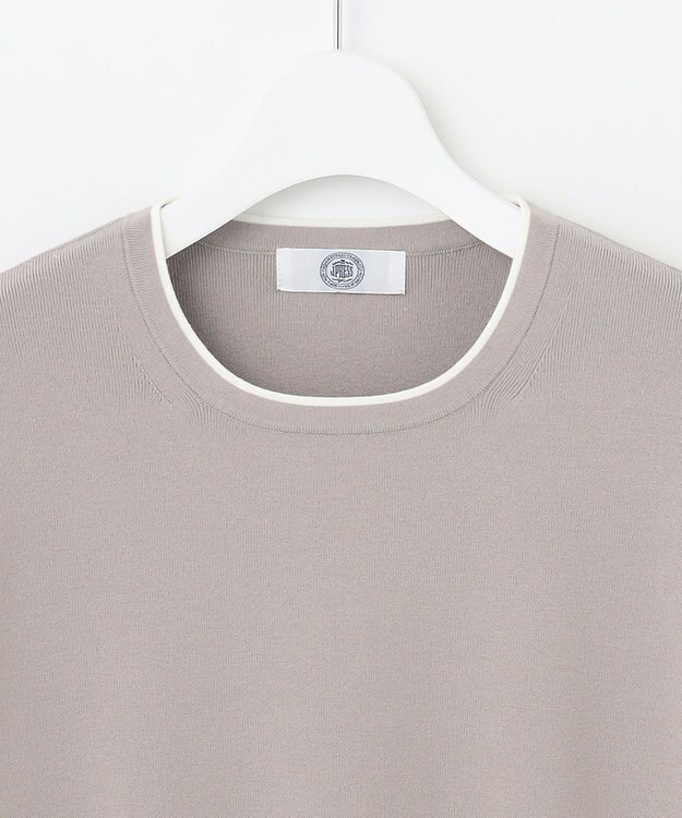 J.PRESS LADIES 【洗える】 レーヨンストレッチフルニードル ニット ベージュ系