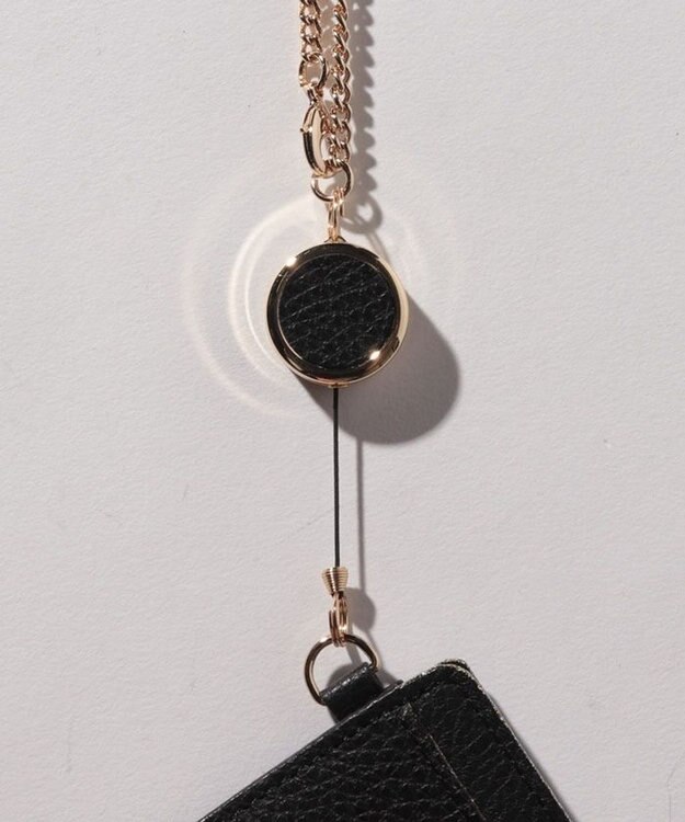 LANVIN en Bleu メラニー リール付きパスケース ブラック