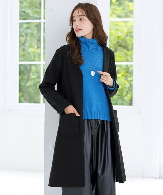 Tiaclasse 【2WAY】さらっと羽織れるFOXファーコート ブラック