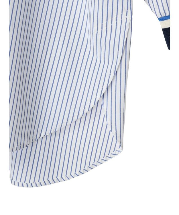 AMERICAN HOLIC リブラインシャツチュニック Stripe Sax