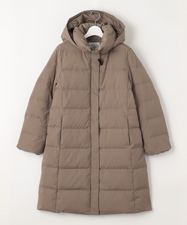 J.PRESS LADIES S ブラッシュドマルチポリ ロング ダウンコート ブラウン系