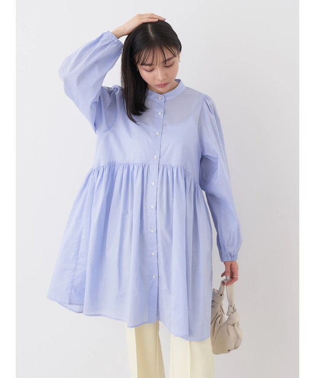 earth music&ecology ボリュームチュニック Sax