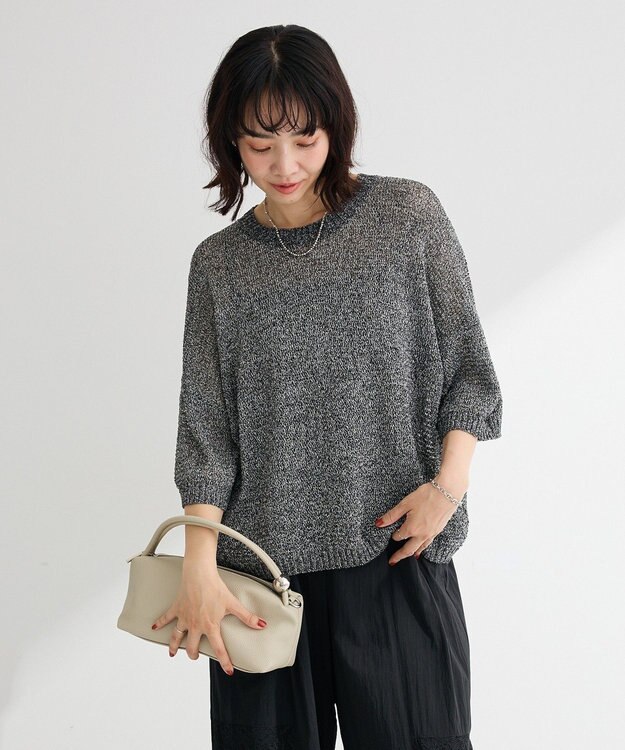 Green Parks ざっくりニットプルオーバー Gray