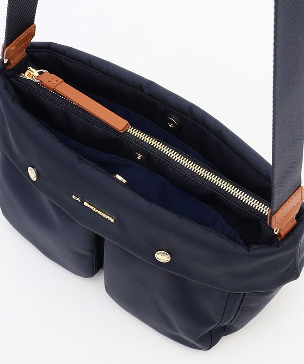 LA BAGAGERIE ダブルフロントポケットショルダー ネイビー