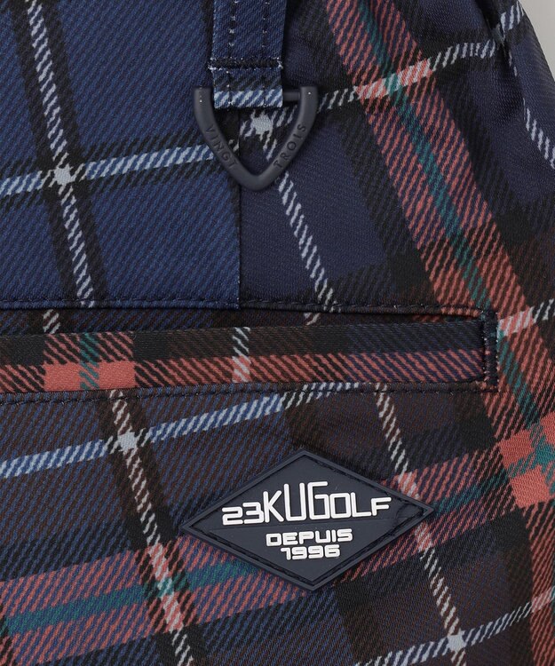 23区GOLF 【MEN】ＴＥＸＢＲＩＤ チェック柄  べーシックシルエットパンツ ネイビー系3