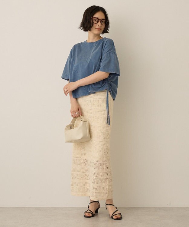 AMERICAN HOLIC ドロストピグメントショートＴシャツ Blue