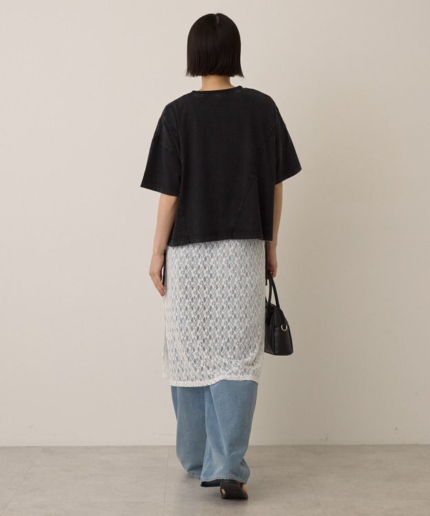 AMERICAN HOLIC ドロストピグメントショートＴシャツ Charcoal Gray