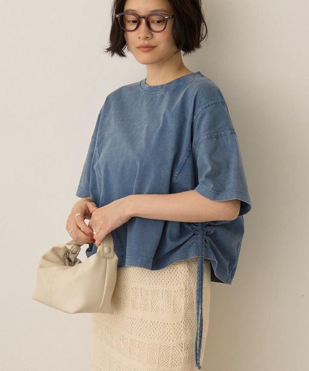 AMERICAN HOLIC ドロストピグメントショートＴシャツ Blue