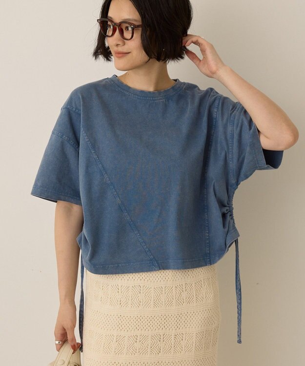 AMERICAN HOLIC ドロストピグメントショートＴシャツ Blue