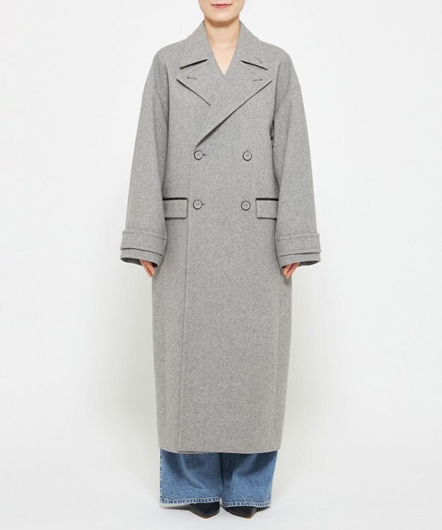 uncrave ロング チェスターコート（uncrave WHITE） ライトグレー