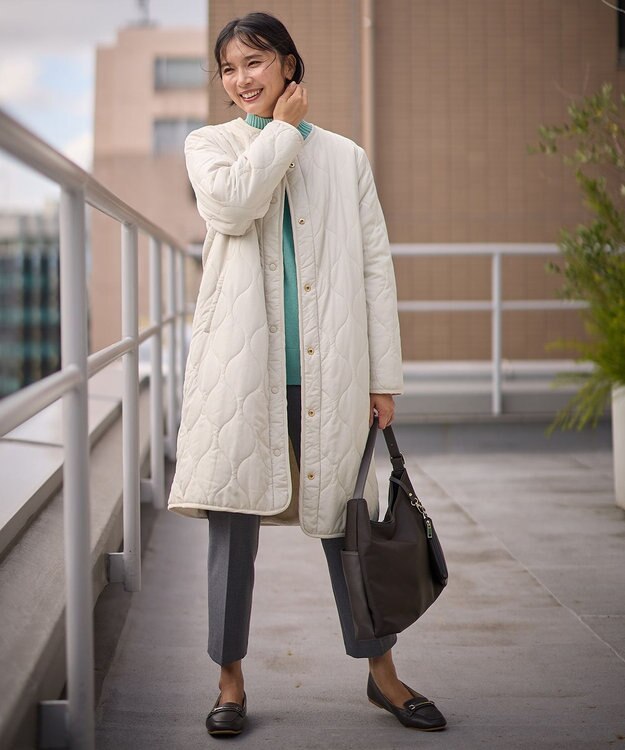 ANY 【洗濯機可/ストレッチ/ウエストゴム/裏起毛】マルチファンクションストレッチテーパードパンツ グレー