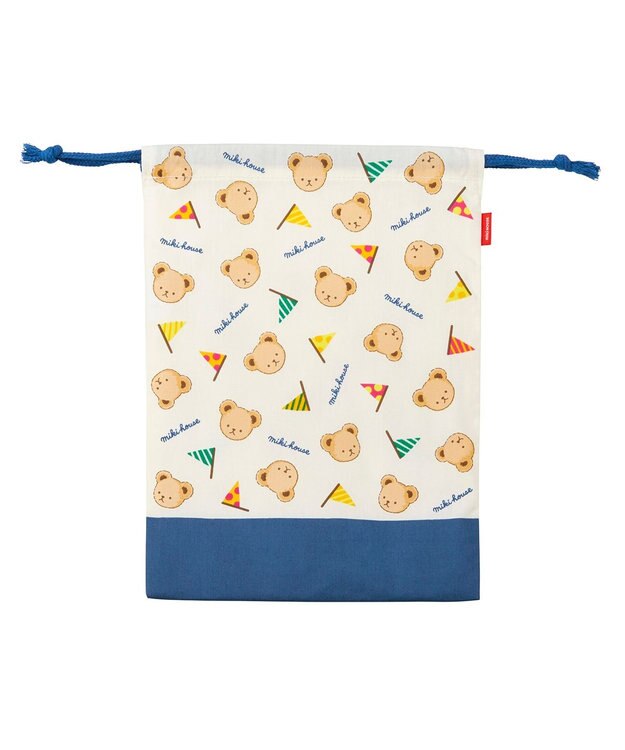 MIKI HOUSE HOT BISCUITS 【ミキハウス】 ミキハウスベア 巾着袋 紺