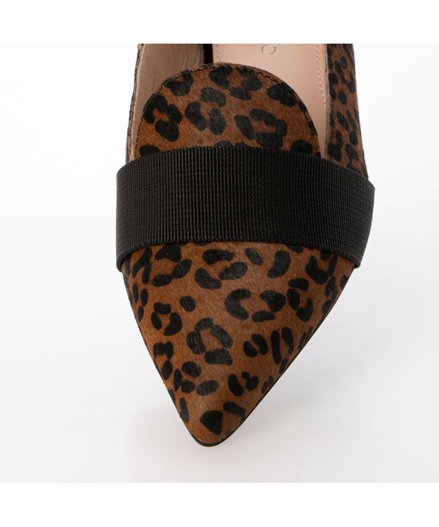 MODE ET JACOMO <MODE ET JACOMO>ラインストーン付きフラットパンプス ブラウン