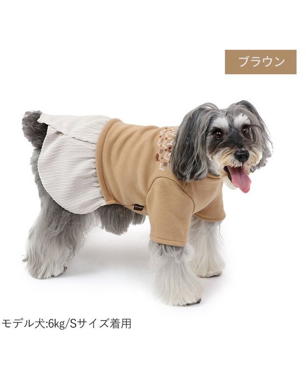 PET PARADISE ノルディック柄 ワンピース《ブラウン》 小型犬 ブラウン