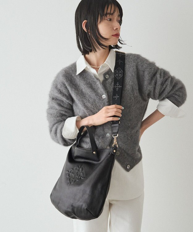 russet ソフトレザー 2WAYトートバッグ(CE-1611) Black