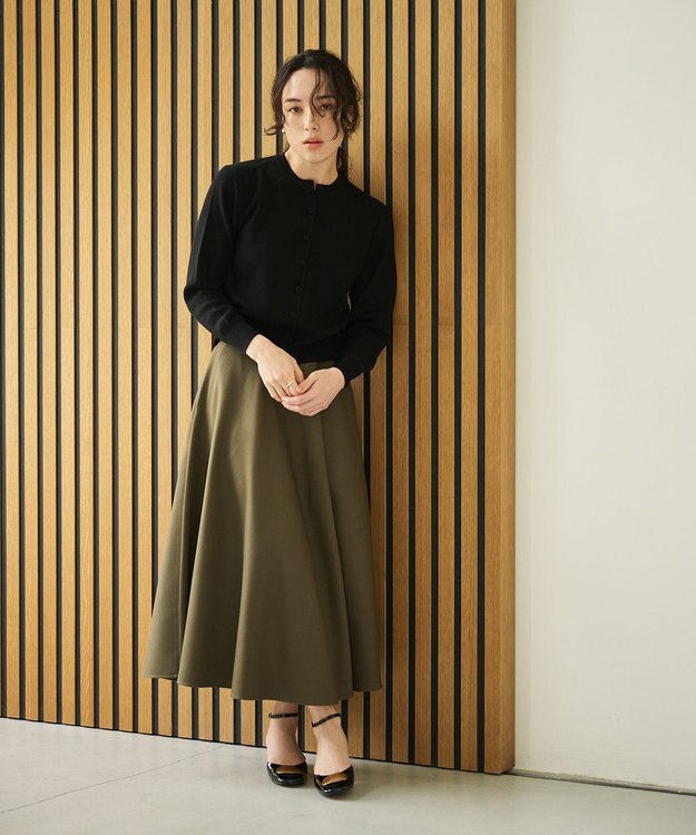 #Newans 【カシミヤ混】コンパクトニットカーディガン ブラック