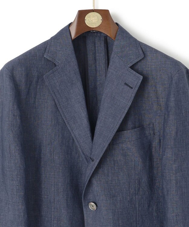 J.PRESS MEN 【WEB・一部店舗限定】リネンキャンブリック ジャケット ネイビー系
