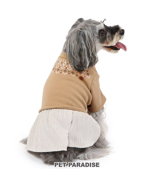 PET PARADISE ノルディック柄 ワンピース《ブラウン》 小型犬 ブラウン