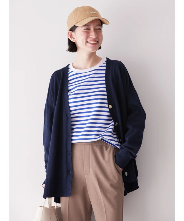 AMERICAN HOLIC ＵＶカットミディニットカーディガン Navy