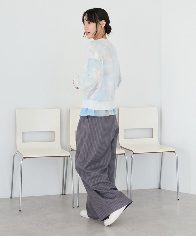 CRAFT STANDARD BOUTIQUE ジョーゼットシアーニットプルオーバー White