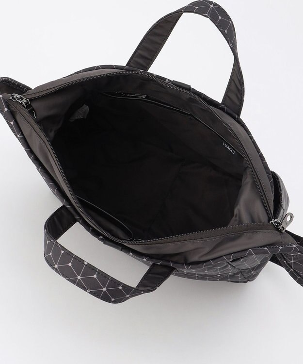 Y'SACCS キュービック×ポイントドット　2WAYトート＆ショルダー　Sサイズ ブラック