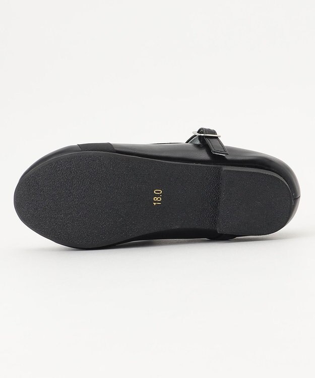 組曲 KIDS 【18-24㎝】かんたんストラップ バレエシューズ ブラック