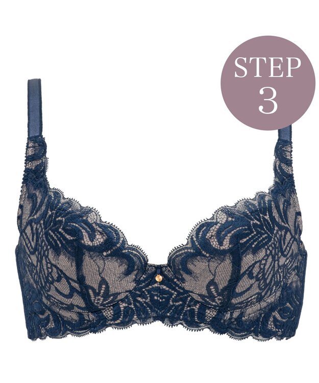 BRADELIS New York 【BRADELIS New York / 育乳STEP3 持ち上げる】ヴィオラステップ３ブラ23S1   美しいデコルテを作るブラ ネイビー