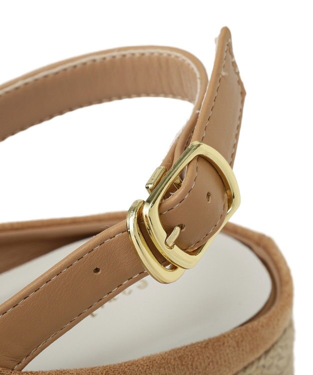 earth music&ecology 厚底ジュートサンダル Beige
