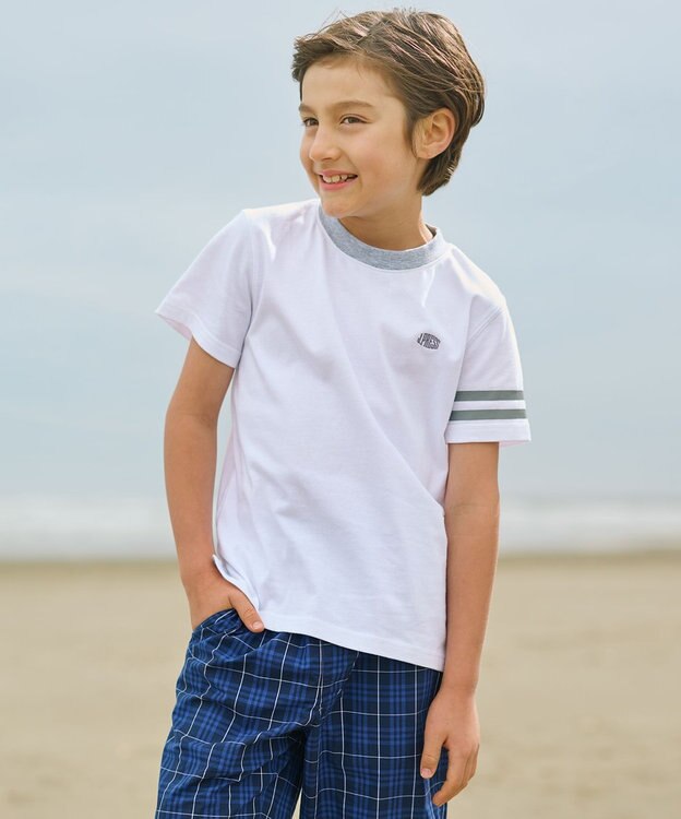 J.PRESS KIDS 【140-170㎝】バックプリントＴシャツ アイボリー系