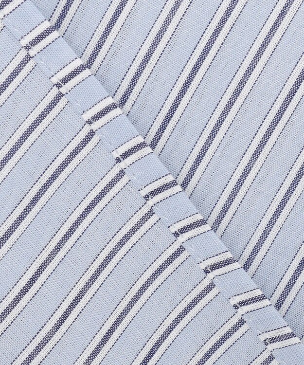 #Newans 【金子綾さんインスタライブご紹介アイテム】マルチストライプノースリーブシャツ ライトブルーストライプ