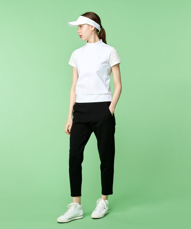 23区GOLF 【WOMEN】【ストレッチ】スウェット テーパードパンツ ブラック系