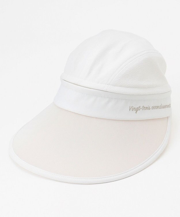 23区GOLF 毎シーズン完売の人気アイテム【WOMEN】【UVケア】２ＷＡＹ バイザー ホワイト系