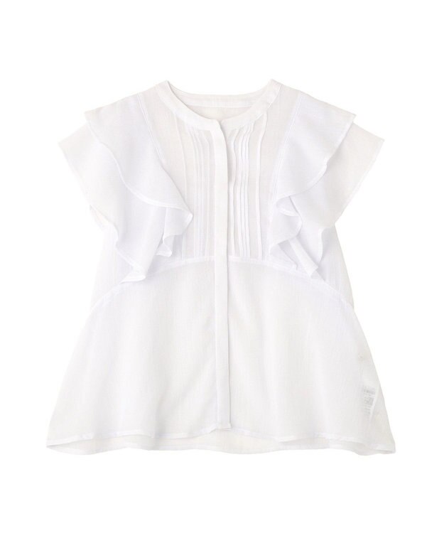 earth music&ecology ラッフルブラウス Off White