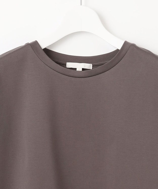 自由区 S 【洗える】ハイカウントクロップド丈 カットソー スレート