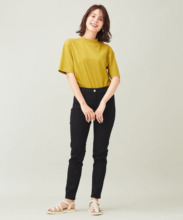 ANY 【美脚見え/お腹周りスッキリ/洗濯機可】スタイルアップスキニー ブラック