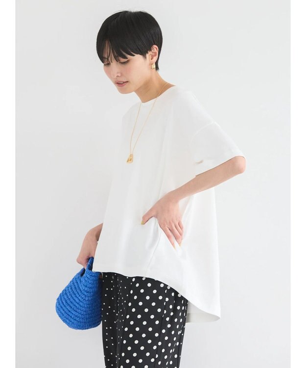 AMERICAN HOLIC 接触冷感バックタックポンチプルオーバー Off White