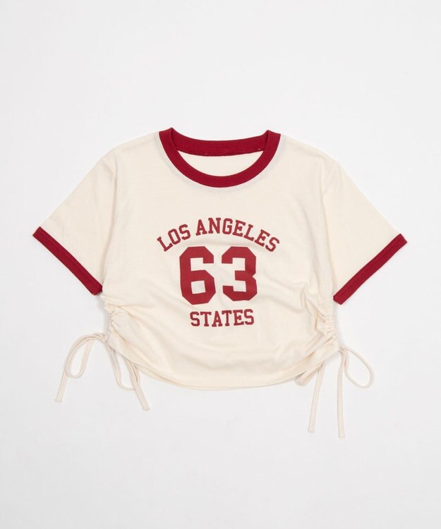 WEGO グラフィックサイドリボンドロストショートT 柄4