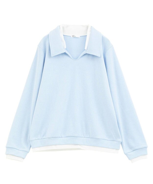CRAFT STANDARD BOUTIQUE レイヤード風プルオーバー Light Blue